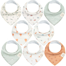 Load image into Gallery viewer, 8-Pack Organic Bandana Bibs (Wilderness)