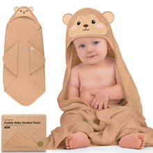 Load image into Gallery viewer, Cuddle Baby Hooded Towel (Monkey)