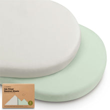 Load image into Gallery viewer, 2-Pack Isla Fitted Bassinet Sheets (Sage)