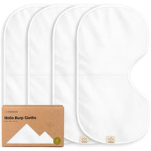 Load image into Gallery viewer, 4-Pack Hallo Burp Cloths (Soft White)
