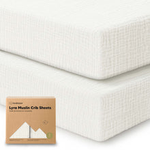 Load image into Gallery viewer, 2-Pack Lyra Muslin Crib Sheets