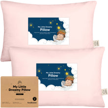 Load image into Gallery viewer, 2-Pack Toddler Pillows Without Pillowcase (Mist Pink)