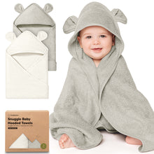 Load image into Gallery viewer, 2-Pack Snuggle Hooded Towels