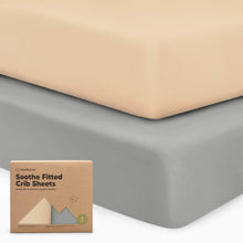 Load image into Gallery viewer, Soothe Fitted Crib Sheet (Toasty)