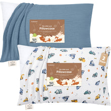 Load image into Gallery viewer, A set of two My Little Lyra pillowcases made with ultra-soft, breathable muslin cotton for toddlers.