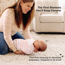 Load image into Gallery viewer, The first blankets you'll keep forever - from first receiving to cherished keepsakes, designed to be loved.