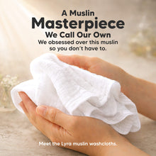 Load image into Gallery viewer, A Muslin Masterpiece We Call Our Own - We obsessed over this muslin so you don't have to. Meet the Lyra muslin washcloths.