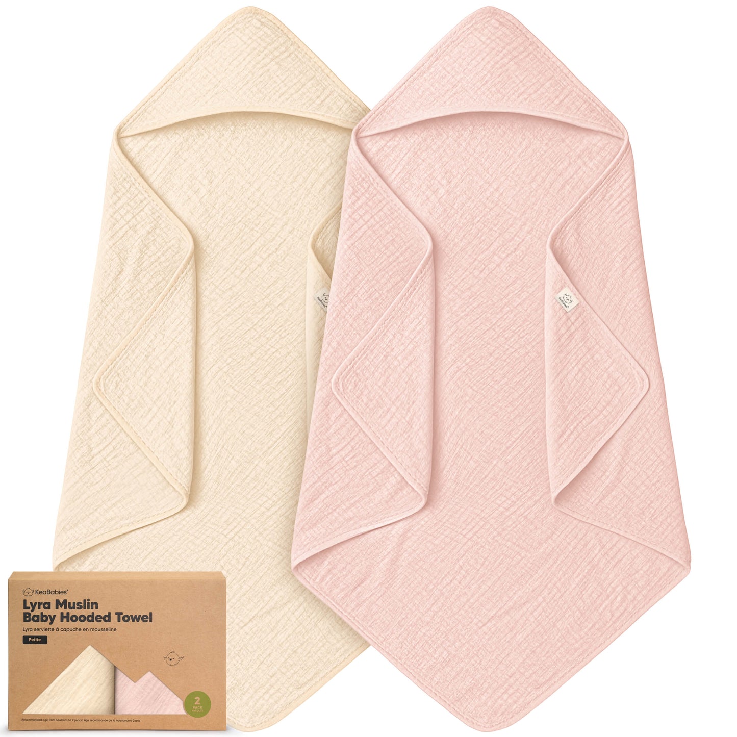 2-Pack Lyra Muslin Hooded Towels 32400613638330