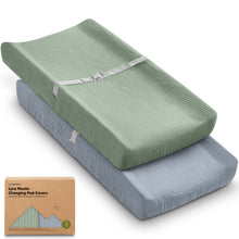 Load image into Gallery viewer, 2-Pack Lyra Muslin Changing Pad Covers