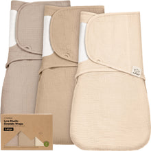 Load image into Gallery viewer, 3-Pack Lyra Muslin Swaddle Wraps