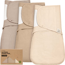 Load image into Gallery viewer, 3-Pack Lyra Muslin Swaddle Wraps