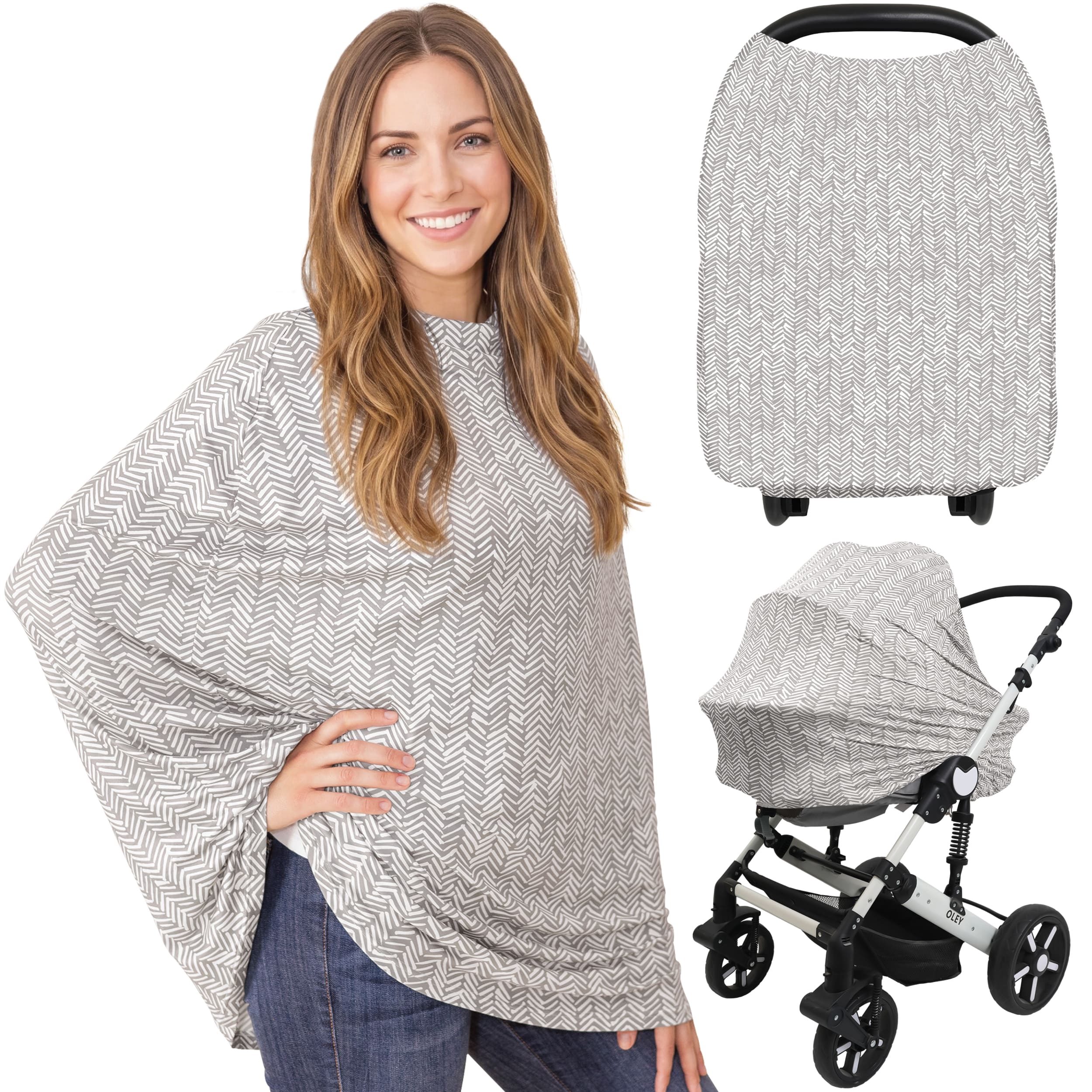 All-in-1 Multi-Use Cover (Herringbone) by KeaBabies