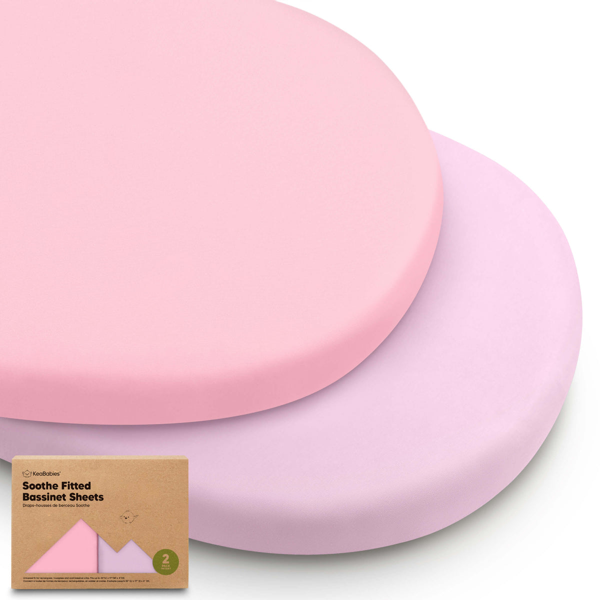 2-Pack Soothe Fitted Bassinet Sheets 34521886523578
