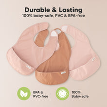 Load image into Gallery viewer, 3-Pack Presto Waterproof Bibs (Fleur)
