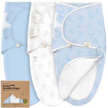 Load image into Gallery viewer, 3-Pack Soothe Zippy Swaddle Wrap (ABC Land Cloud)