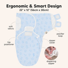 Load image into Gallery viewer, 3-Pack Soothe Zippy Swaddle Wrap (ABC Land Cloud)