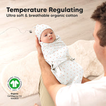 Load image into Gallery viewer, 3-Pack Soothe Swaddle Wraps with Knot Hats (Butterflies)