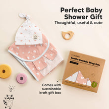 Load image into Gallery viewer, 3-Pack Soothe Swaddle Wraps with Knot Hats (Butterflies)
