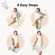 Load image into Gallery viewer, 3-Pack Soothe Swaddle Wraps with Knot Hats (Leafy)