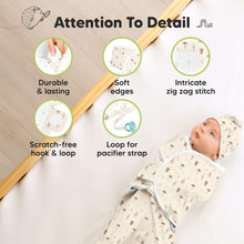 Load image into Gallery viewer, 3-Pack Soothe Swaddle Wraps with Knot Hats (Nibbles/Bruce)
