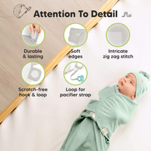 Load image into Gallery viewer, Attention To Detail: Durable & lasting
Soft edges, Intricate zig zag stitch, Scratch-free hook & loop, Loop for pacifier strap