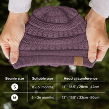 Load image into Gallery viewer, 3-Pack Warmzy Baby Beanies (Regalia, M)