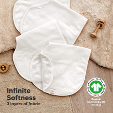 Load image into Gallery viewer, 4-Pack Hallo Burp Cloths (Soft White)