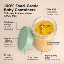 Load image into Gallery viewer, 4-Pack Prep Jars Food Glass Containers (Musk Dusk)