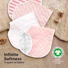 Load image into Gallery viewer, 4-Pack Hallo Burp Cloths (Blush)