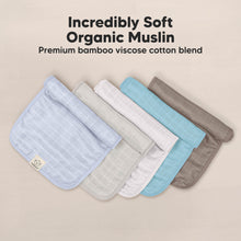 Load image into Gallery viewer, 5-Pack Lumi Muslin Burp Cloths (Nimbus)