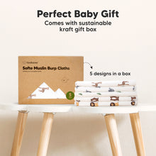 Load image into Gallery viewer, Softe Muslin Baby Burp Cloth (Fleur)