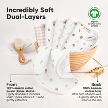 Load image into Gallery viewer, 6-Pack Cami Baby Washcloths (Petals)