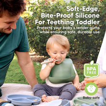 Load image into Gallery viewer, Soft-Edge Bite-Proof Silicone For Teething Toddlers, protects tender gums while ensuring safe, durable use, BPA-free and baby-safe.