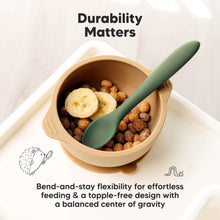 Load image into Gallery viewer, Durability Matters, bend-and-stay flexibility for effortless feeding and a topple-free design with a balanced center of gravity.