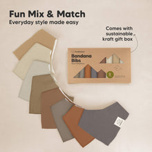 Load image into Gallery viewer, 8-Pack Organic Bandana Bibs (Eclipse)