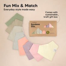 Load image into Gallery viewer, 8-Pack Organic Bandana Bibs (Fleur)