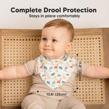 Load image into Gallery viewer, 8-Pack Organic Bandana Bibs (Mesozoic)