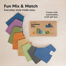 Load image into Gallery viewer, 8-Pack Organic Bandana Bibs (Sahara)