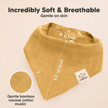 Load image into Gallery viewer, 8-Pack Lumi Muslin Bandana Bibs (Eclipse)