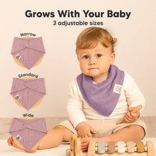 Load image into Gallery viewer, 8-Pack Lumi Muslin Bandana Bibs (Lavender)