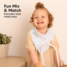 Load image into Gallery viewer, 8-Pack Lumi Muslin Bandana Bibs (Nimbus)