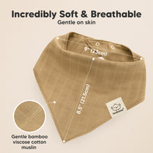 Load image into Gallery viewer, 8-Pack Lumi Muslin Bandana Bibs (Pine)