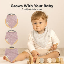 Load image into Gallery viewer, 8-Pack Lumi Muslin Bandana Bibs (Wild Bloom)