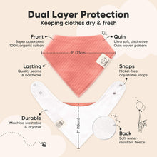 Load image into Gallery viewer, 8-Pack Quin Bandana Bibs (Muted Pastel)