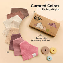 Load image into Gallery viewer, 8-Pack Quin Bandana Bibs (Rosewood)