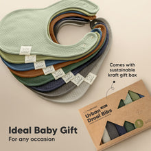 Load image into Gallery viewer, 8-Pack Urban Quin Drool Bibs (Hunter)