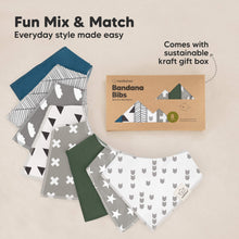 Load image into Gallery viewer, 8-Pack Organic Bandana Bibs (Crossroads)