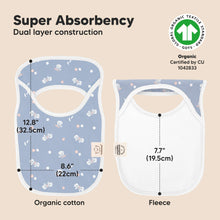 Load image into Gallery viewer, 8-Pack Hallo Drool Bibs (Fleur)
