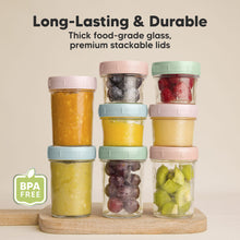 Load image into Gallery viewer, 8-Pack Prep Jars Food Glass Containers