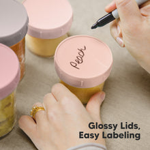 Load image into Gallery viewer, 8-Pack Prep Jars Food Glass Containers (Roseate)